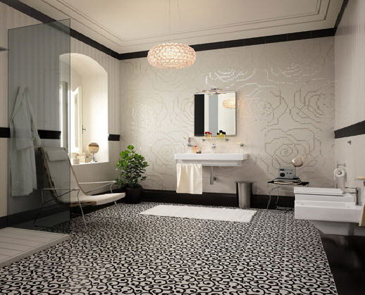 Pics Photos Zwarte Barok Badkamer Met Modern Vrijstaand Bad Douche Afvoer Beluchting ~ Pics Photos Zwarte Barok Badkamer Met Modern Vrijstaand Bad