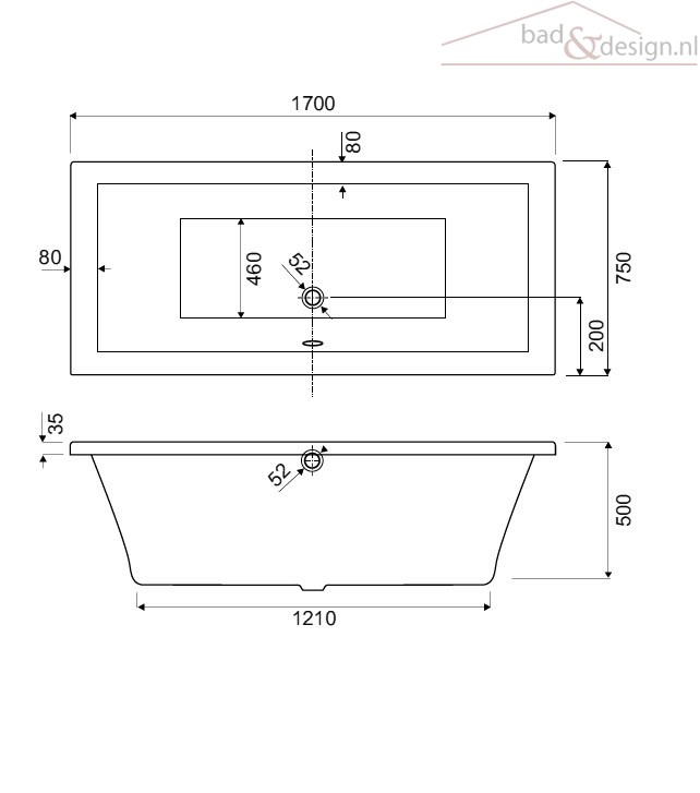 badkuip 170x75 wisa new grandola ligbad 170x75 wit 5060701001 badkuip 170x75 wisa new grandola ligbad 170x75 wit 5060701001