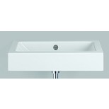 Alape Wt Serie wastafel zonder kraangat 58,5x34,7 wit 4200000000
