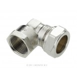 Bonfix vernikkelde knel knie bi.dr. 1"bix22mm conisch - gastec / kiwa 82594AN