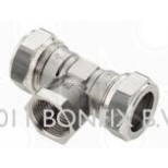 Bonfix vernikkeld knel verloop T-stuk 15x1/2"bix15mm gastec / kiwa 82646AN