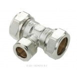Bonfix vernikkeld knel T-stuk 12mm gastec / kiwa 82452AN