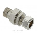 Bonfix vernikkelde knel radiatorkoppeling 1/2"x15mm recht 82800AN