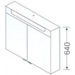 Burgbad Chiaro badmeubelset 101cm inclusief dubbele waskom en spiegelkast wit glanzend F0702SET1002C1