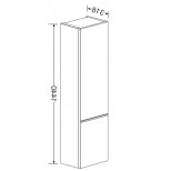 Burgbad Evo 2 hoge kast 35x144x32cm met 2 deuren links matantraciet 5287CO3548L