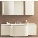 Burgbad Lavo meubelset 160cm met spiegelkast wit F0126SEAU160C1