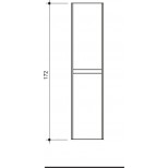 Detremmerie Cover hoge kast met 2 deuren 35x172cm links gl. rood 024H35L13