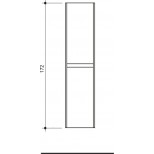 Detremmerie Cover hoge kast met 2 deuren 35x172cm rechts gl. wit 024H35R10