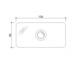 Detremmerie spiegel met indirecte verlichting LED met vergrootspiegel rond midden 130x65cm 075P130RV