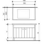 Detremmerie Giulia onderbouwkast met wastafel 100cm stone grey 090105SM2