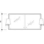 Detremmerie Giulia spiegelkast met verlichting 140x70cm keizel 090K1402