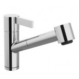 Dornbracht Eno 1-gats keukenkraan met uittrekbare handdouche sprong 22cm platinamat 3387076006