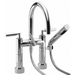 Dornbracht Tara Classic badkraan met omstel met standpijpen 110mm met garnituur chroom 2504388200