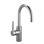 Dornbracht Tara Logic 1-gats wastafelkraan sprong 17cm met waste links chroom 3350088600