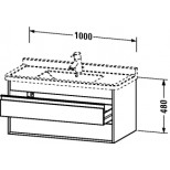 Duravit Ketho wastafelonderbouw met 2 laden 100x41x46.5cm voor Starck3 030410 basalt KT664504343