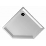 Duravit Starck kunststof douchebak acryl vijfhoekig 90x90cm z. paneel wit 720005000000000