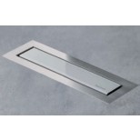 Easy Drain AquaJewels Linea Design glas glans 30cm M2 met zijuitlaat 50mm waterslot 50mm wit AJL-30-M2-50-Z4GW