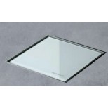 Easy Drain AquaJewels Quattro glas glans 10x10cm met zijuitlaat 50mm waterslot 30/35/50mm wit AJQ-10X10-GW