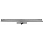 Easy Drain Compact 30 wall zero douchegoot enkele plaat met zijuitloop 6x100cm RVS EDCOMWZ100030