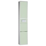 Emco Asis Module 300 wastafel module inbouw 31.4x158.4cm met radio en electra alu/groen 972027311