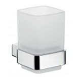 Emco Loft glashouder met glas wandmodel edelstaal 052001600