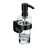Emco Mundo zeepdispenser wandmodel met kunststof reservoir zwart 332113401