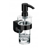 Emco Mundo zeepdispenser wandmodel met kunststof reservoir zwart 332113401