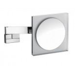 Emco scheerspiegel met LED-verlichting vierkant met vaste aansluiting (factor 3) 22x22cm chroom 109606024