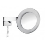 Emco scheerspiegel met LED-verlichting met snoer (factor 3) 26.5cm Ø chroom 109606029