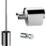 Emco System 2 toiletset: closetrolhouder, haakje en closetborstelgarnituur chroom 359800100