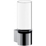 Emco System 2 glashouder met kristallen glas wandmodel chroom 352000100