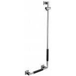 Emco System 2 doucheglijstang met handgreep links 113.7x46.6cm chroom/zwart 357021208