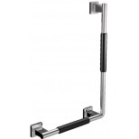 Emco System 2 handgreep 44,9x63,2cm 90graden gebogen links chroom/zwart 357021206