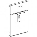 Geberit Monolith wastafel-element H114 met kast rechts t.b.voor inbouw wandkraan 10-11cm umbra glas/alu 131041SQ1