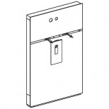 Geberit Monolith wastafel-element H114 met kast rechts t.b.voor inbouw wandkraan 8cm umbra glas/alu 131045SQ1