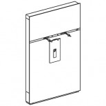 Geberit Monolith wastafel-element H114 met kast links t.b.voor wastafelkraan staand umbra glas/alu 131048SQ1