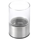 Geesa Nemox Stainless Steel glashouder staand met glas helder RVS 653105