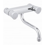 Grohe Costa-L wandkraan met onderuitloop zonder koppelingen HOH=15cm chroom 31182001