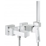 Grohe Eurocube badkraan met omstel met koppelingen met garnituur chroom 23141000