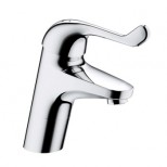 Grohe Euroeco Special 1-gats veiligheids wastafelkraan hoog met hendel 12cm gladde body zonder waste chroom 32790000