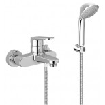 Grohe Europlus badkraan met omstel met koppelingen met douchegarnituur chroom 33547002