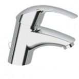 Grohe Eurosmart 1-gats wastafelkraan met inzinkbare ketting chroom 33188001