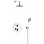 Grohe Grohtherm-3000 Cosmopolitan Perfect Shower Set compleet met hand- en hoofddouche met inbouwdouchekraan thermostatisch rond chroom 34399000