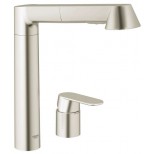 Grohe K7 2-gats keukenkraan met uittrekbare handdouche steel 32894DC0