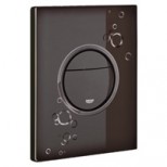 Grohe Nova cosmopolitan WC bedieningsplaat dual flush met circels zwart 38847KI0
