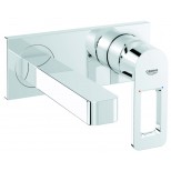 Grohe Quadra afbouwdeel 2-gats inbouwwandkraan met plaat met uitloop chroom 19479000