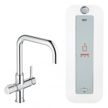 Grohe Red 1-gats kokendwaterkraan met U-uitloop duo (koud en warm) met boiler 2100W chroom 30144000