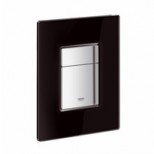 Grohe Skate cosmopolitan WC bedieningsplaat dual flush glas in zwart 38845KS0