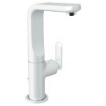 Grohe Veris 1-gats wastafelkraan met hoge draaibare uitloop met waste zwart 32184KS0