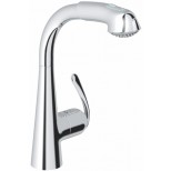 Grohe Zedra 1-gats keukenkraan met uittrekbare handdouche chroom 32553000